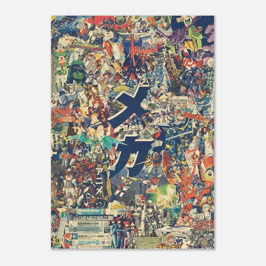 Mecha anime poster retro style, 70x100cm size