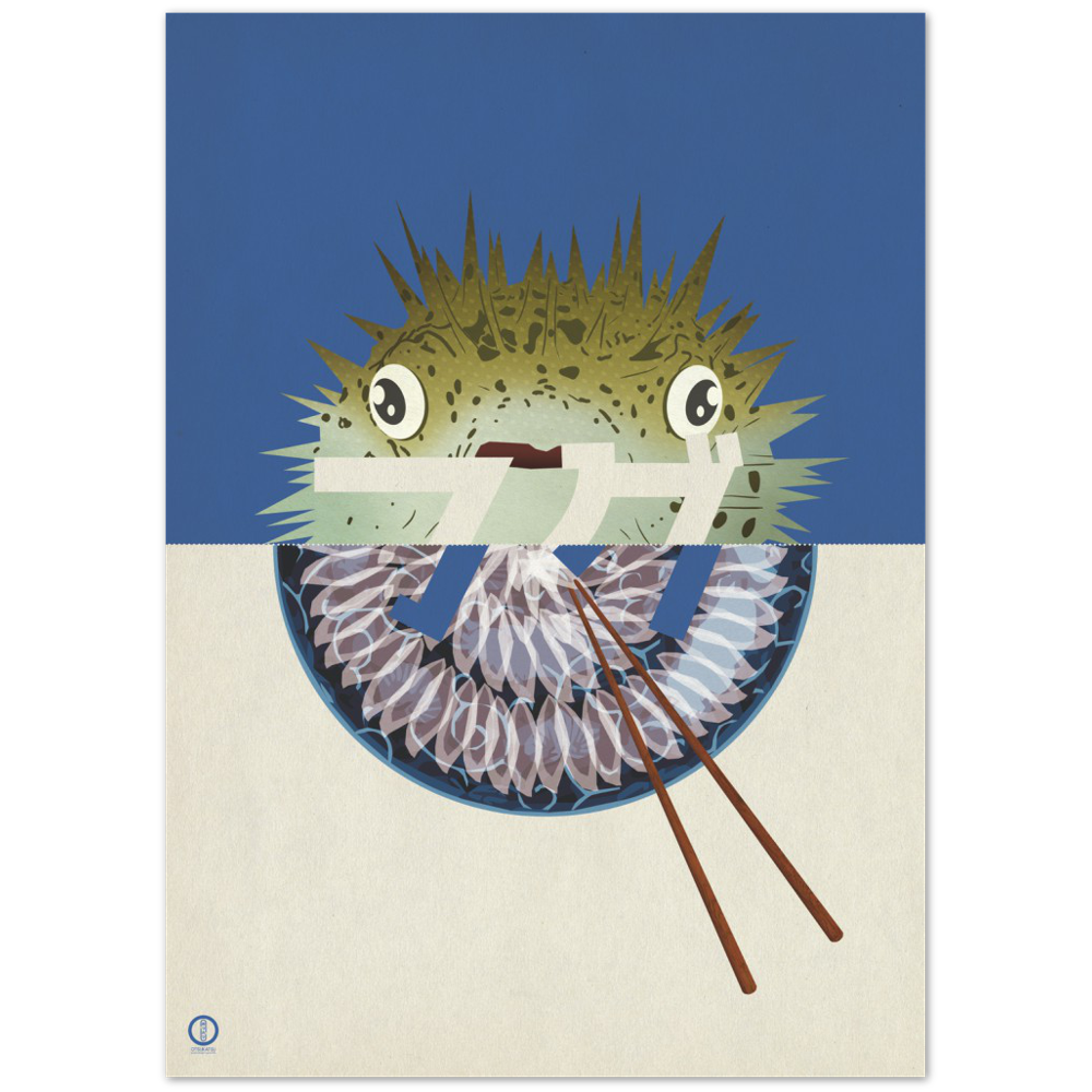 Otsukatsu.com - poster - from nature to plate - fugu - 50x70cm