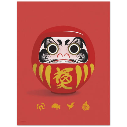 Traditional Red Daruma