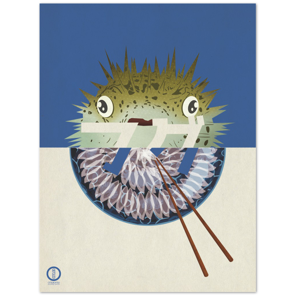 Otsukatsu.com - poster - from nature to plate - fugu - 30x40cm